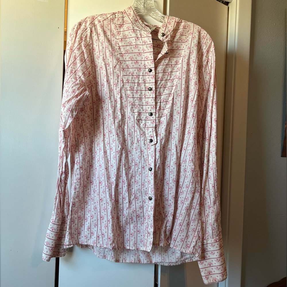 Floral Button Down Shirt - Pink